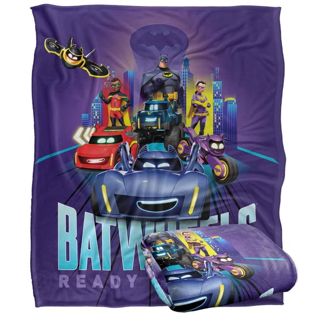 🦇🔴 BATMAN BatWHEELS Silky Touch Kuscheldecke 🦇🔴