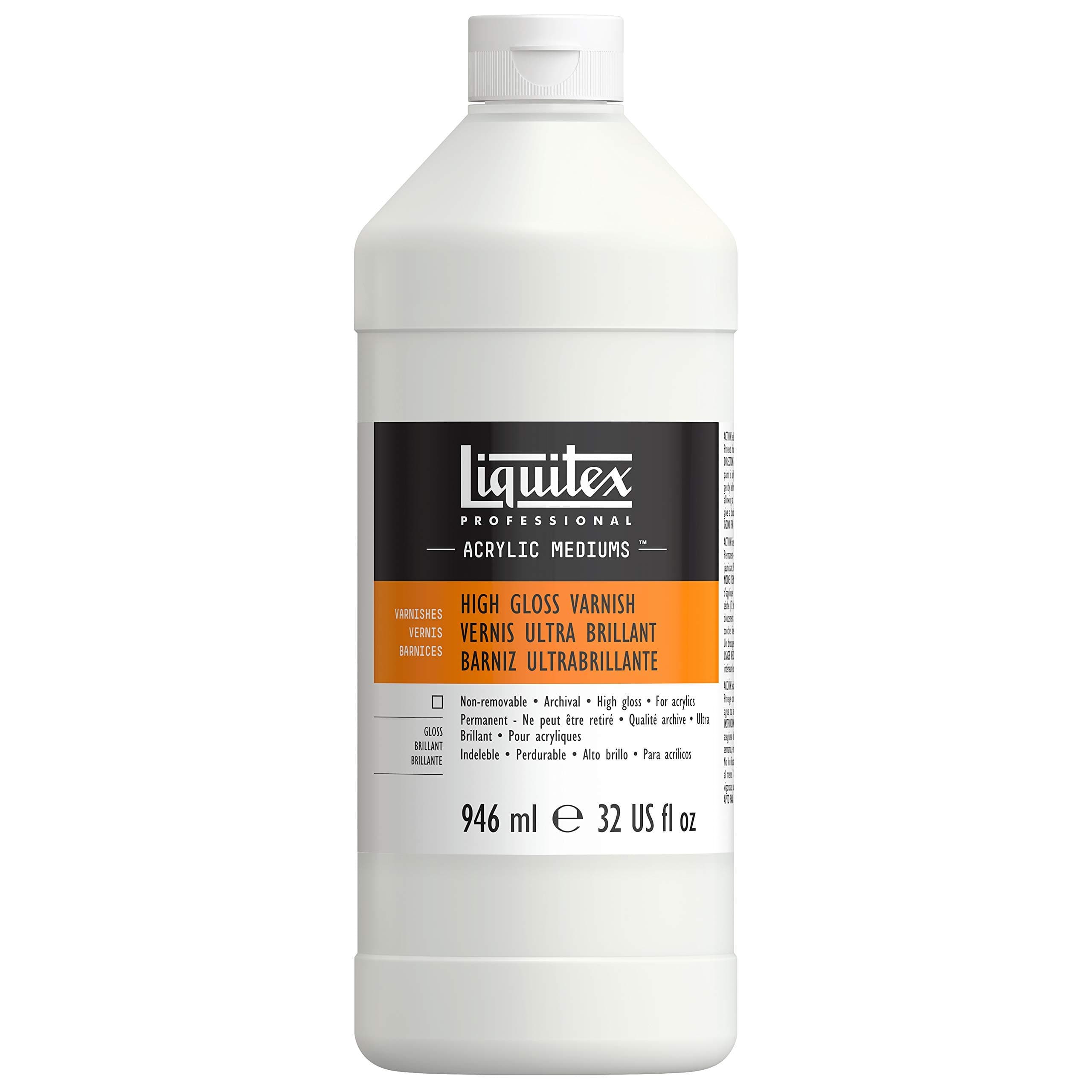 🎨 Liquitex 126632 Professional hochglänzender Firnis für Öl- und Acrylfarben - 946ml Flasche
