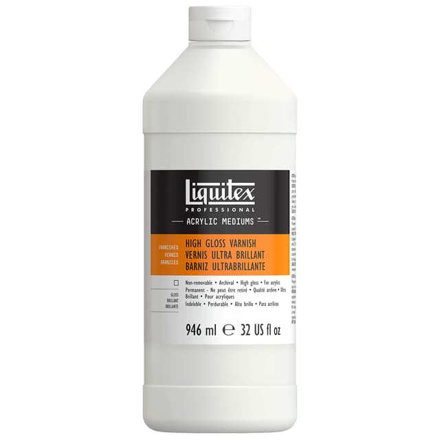 🎨 Liquitex 126632 Professional hochglänzender Firnis für Öl- und Acrylfarben - 946ml Flasche