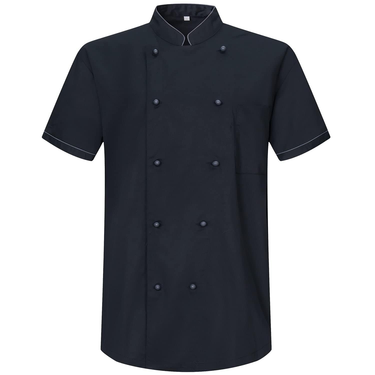 👨‍🍳 MISEMIYA Herren Kochjacke - Hospitality Uniform - Ref.8501B L Schwarz