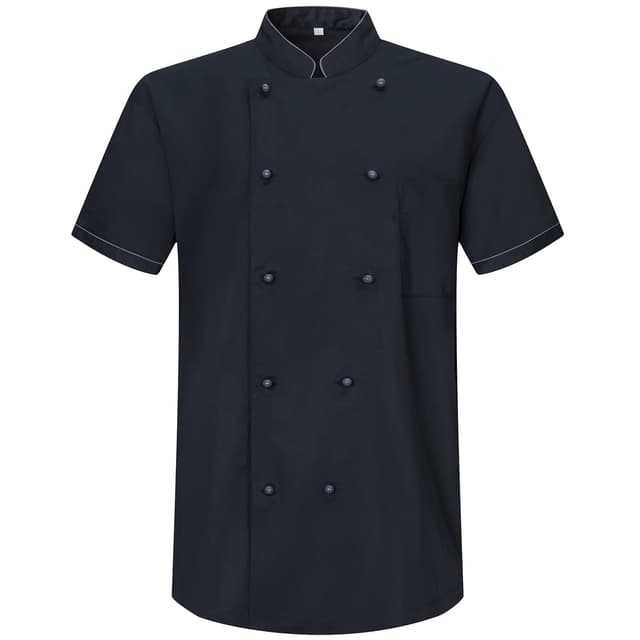 👨‍🍳 MISEMIYA Herren Kochjacke - Hospitality Uniform - Ref.8501B L Schwarz