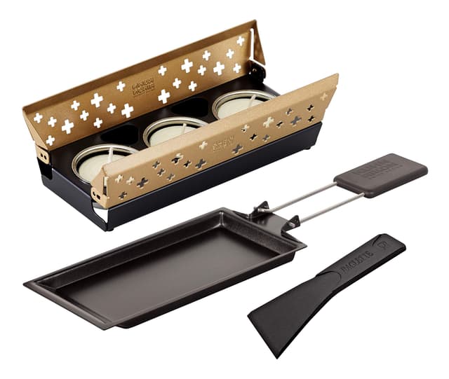 🧀✨ KUHN RIKON Candle Light Mini Schweizerkreuz Raclette Set, gold 🕯️