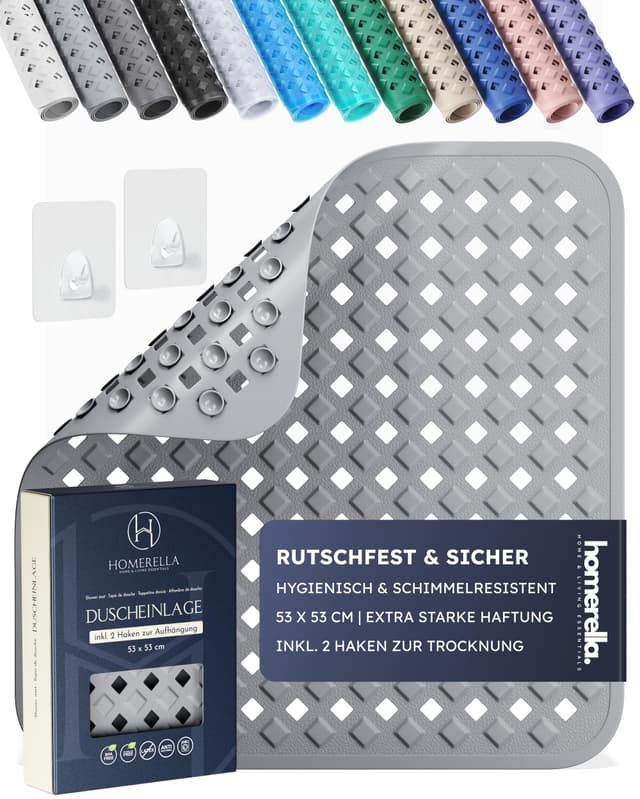 Homerella® Duschmatte rutschfest 🚿🛁 - 100% BPA frei
