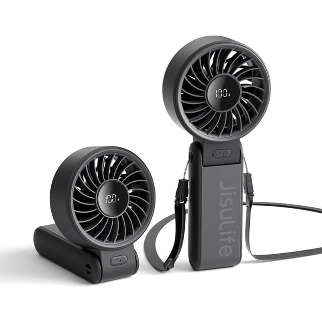 🌀🌬️ JISULIFE Handventilator Life7 - Leistungsstarker tragbarer Ventilator mit LED Anzeige