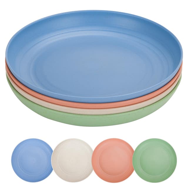 CSYY 10 Zoll großes Campingteller-Set | 4er-Pack | Unzerbrechlich & Modern 🍽️