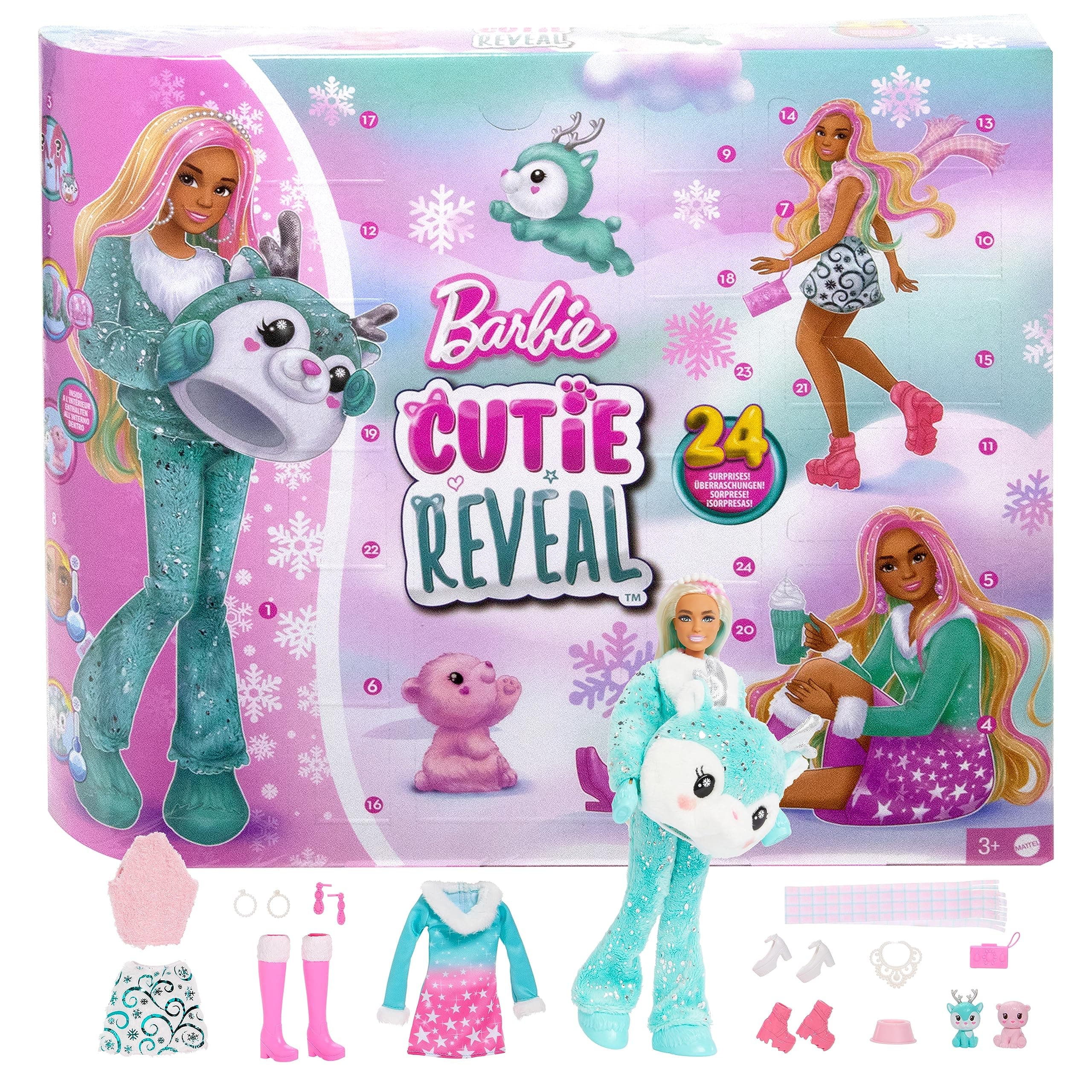 🎁 BARBIE Cutie Reveal Adventskalender 2023 - 24 Überraschungen! 🎄
