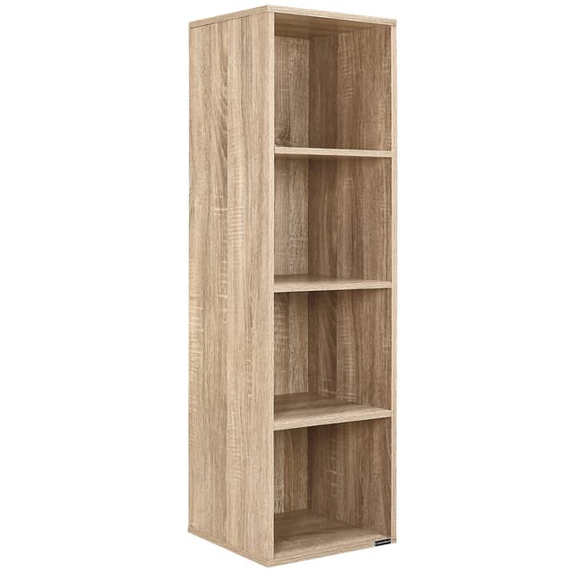 Casaria® Bücherregal mit 4 Fächer 106x30x30cm 📚🏡