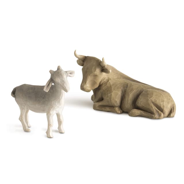 Enesco Willow Tree Ox and Goat Set Figurine 🐂🐐 Ochse und Ziege