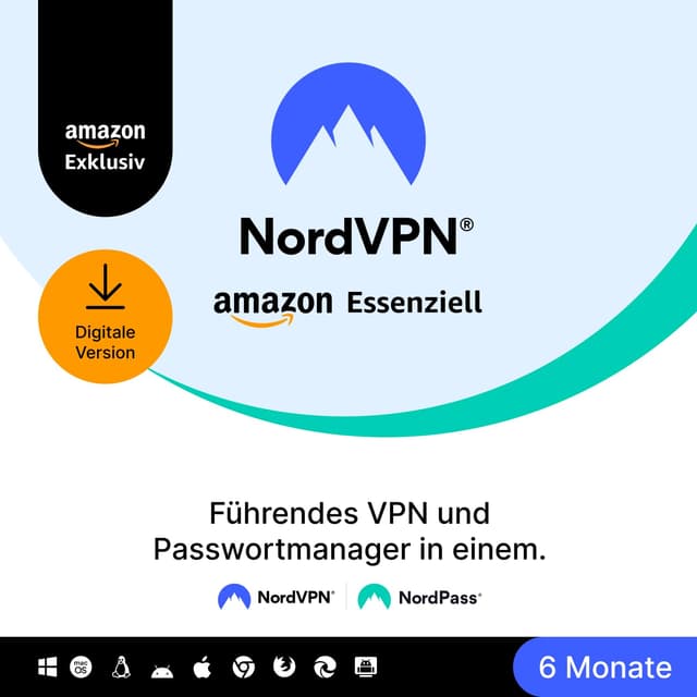 NordVPN Amazon Essenziell 6-Monats-Abo 🛡️💻
