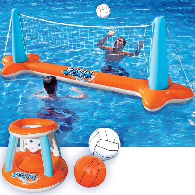 🏐🏀 JOYIN Aufblasbare Pool Float Set 🌊 Wasserspielzeug für Kinder und Erwachsene