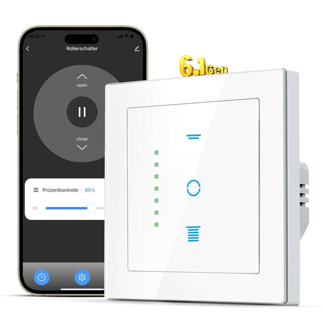 SMARTERCURRY WLAN Rollladenschalter [6.1Gen] | Smart LED Jalousien Schalter mit Timer