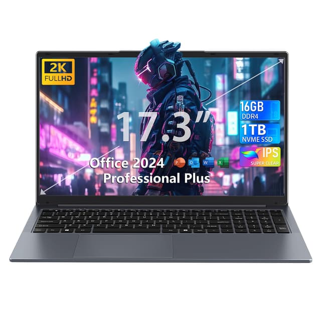 🔥 Angebot: Fsjun 【Office 2024 / Win 11 Pro】 17,3 Zoll Laptop!
