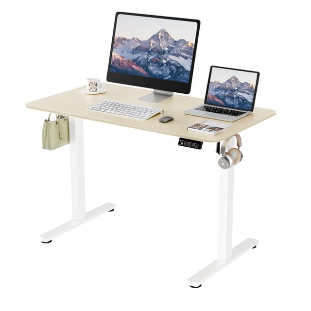 ERGOMAKER Elektrischer Höhenverstellbarer Schreibtisch 110x60cm 🖥️🪑
