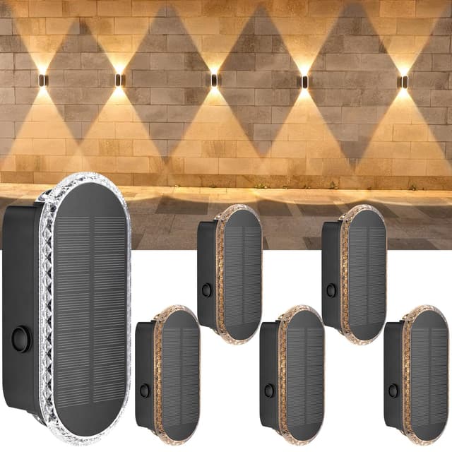 Angebot: ELLASAY Solar Wandleuchte Aussen 6-Stück 🌞🌿🏡