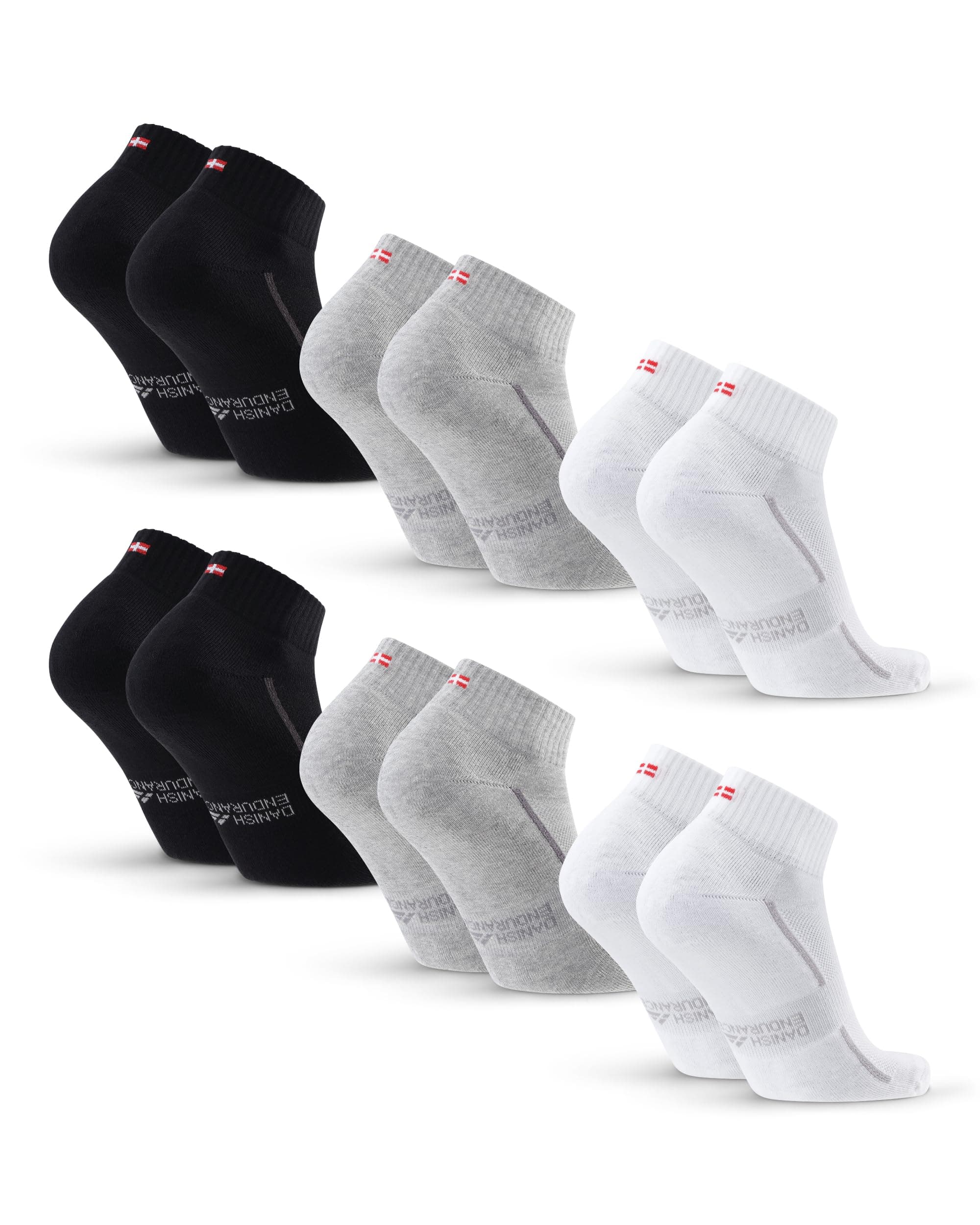 🧦 DANISH ENDURANCE Bio-Baumwolle Sportsocken 6er Pack