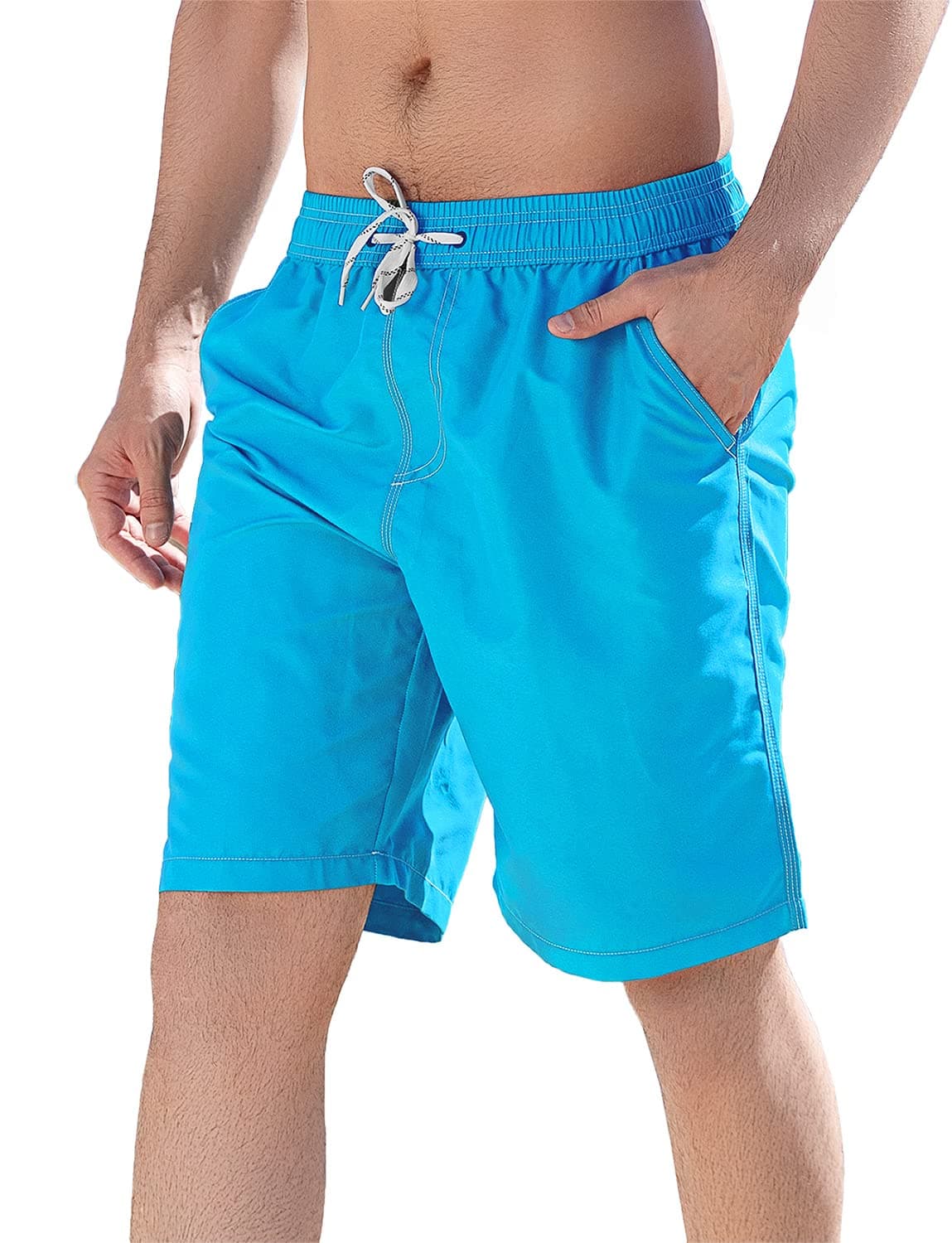 🏊‍♂️ LYRIKER Schnelltrocknende Pro Badeshorts 🩳 mit Mesh-Innenslip & Taschen 🛍️ - Blau