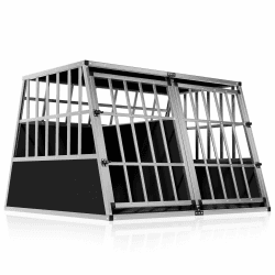 🐶🚗 CADOCA® Hundetransportbox Aluminium XXL 97x90x70cm - Top Angebot!