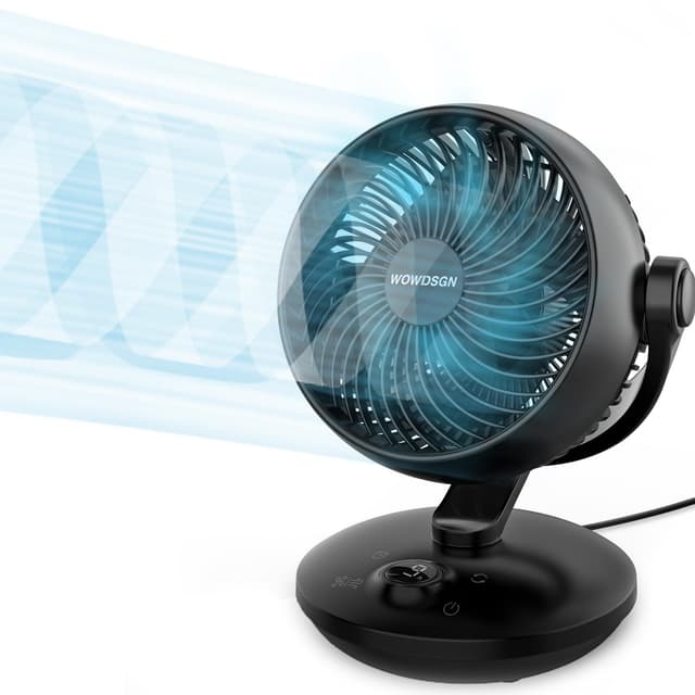 🌀 WOWDSGN Ventilator Leise 22dB Mit 6 Stufen & Display - 9-Stunden-Timer