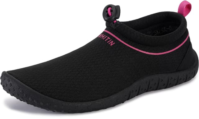 🌊👟 WHITIN Wasserschuhe Damen Herren Aquaschuhe Schnell Trocknend Strandschuhe Mit Dicke Sohle 36 EU Schwarz Rosa - Angebot