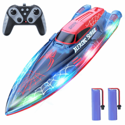 🚤 DEERC 13 Zoll RC Boot für Kinder mit LED-Lichtern 🌈