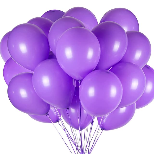 🎈 Luftballons Lila - 100 Stück 30 cm / 12 zoll Helium Ballons - Lila Latex Luftballon für Party Deko