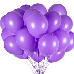 🎈 Luftballons Lila - 100 Stück 30 cm / 12 zoll Helium Ballons - Lila Latex Luftballon für Party Deko