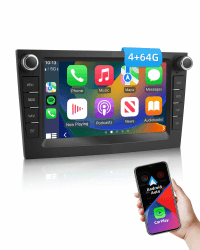 🚗 ESSGOO 4+64G Drahtloses Autoradio und Android Auto CarPlay Für Vauxhall Opel Corsa C/D Zafira B Astra G/H Meriva Signum Combo mit 7 Zoll Touchscreen Bluetooth FM RDS GPS WiFi Silber