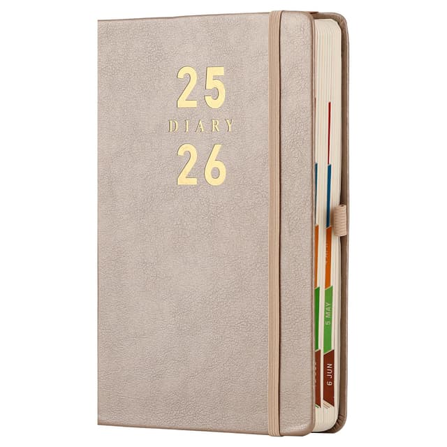 Mljtoyo MljtoyoTerminplaner 2025-2026 A5 Tagesplaner - Gold 07 2025 - 06 2026