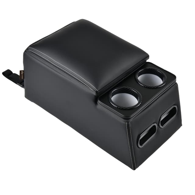 🚗 Coverado Auto Mittelkonsole mit Rücksitz Organizer und Armlehnen Box - Universelle Passform für Limousinen SUV und Pick-up-Trucks
