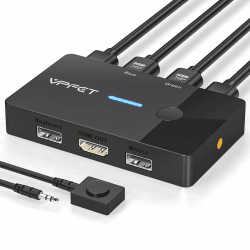 AILVLVNG HDMI KVM Switch 2 PC 1 Monitor 4K@60Hz USB KVM Switches Deal 🖥️🖱️