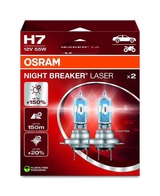 🔦 Osram NIGHT BREAKER LASER H7: +150% mehr Helligkeit