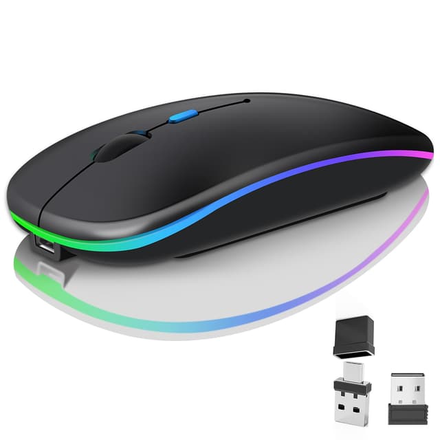 Kabellose Bluetooth-Maus für Laptop - 2025 Upgrade! 🖱️💻🌈
