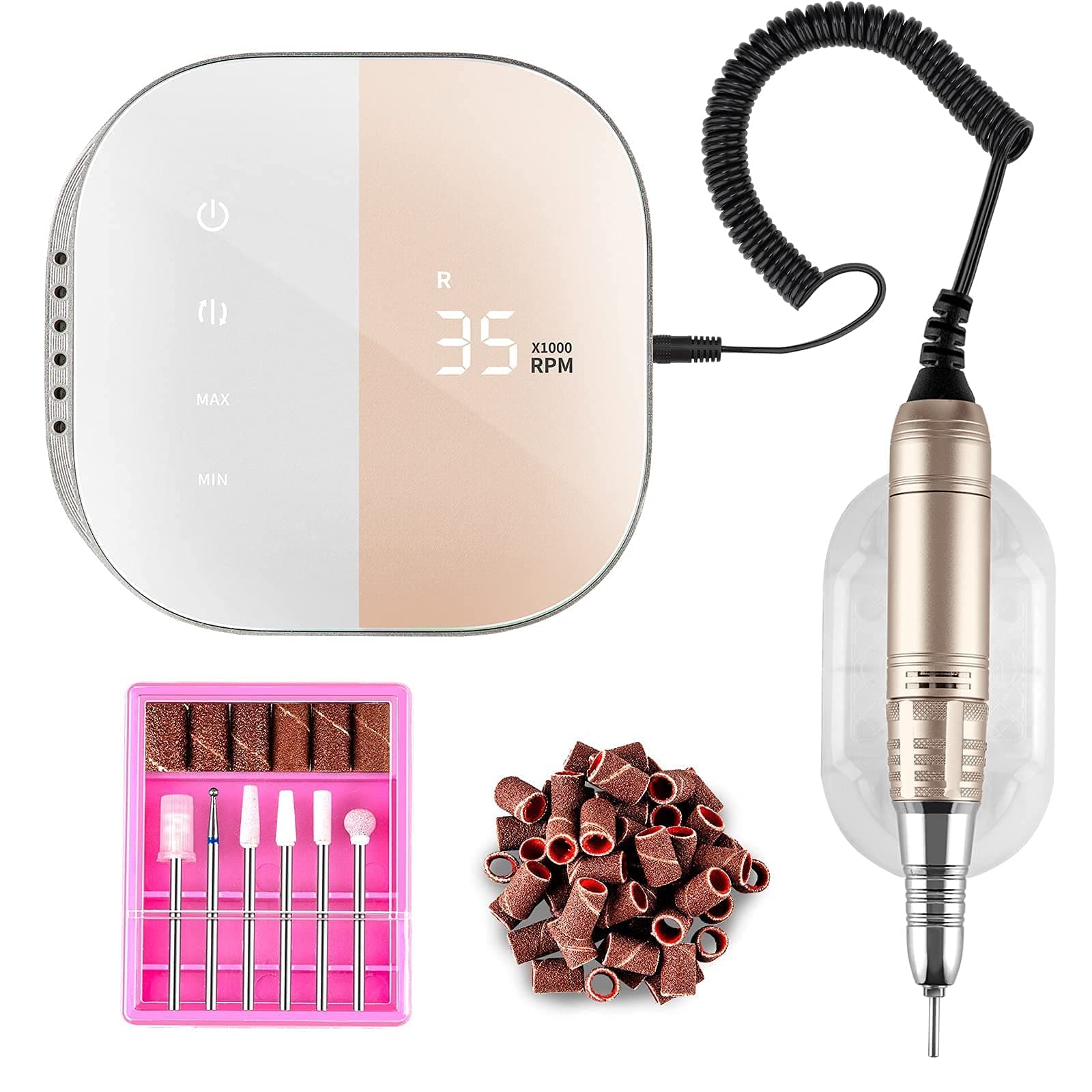 Madenia Elektrische Nagelfräser TouchPro Gelnägel 35000 UMin Profi Nagelfeile Elektrische Maniküre Pediküreset Kunstnägel