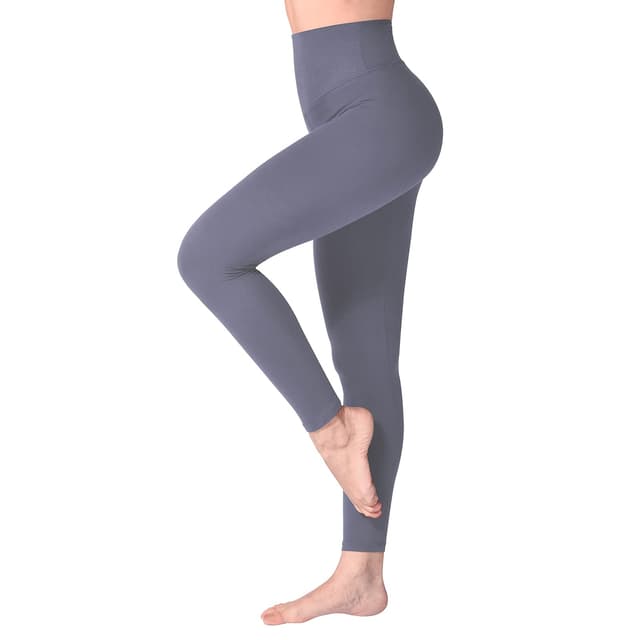 SINOPHANT Leggings Damen High Waist - Blickdicht Leggins mit Bauchkontrolle für Sport Yoga Gym #1er Pack Grau S-M