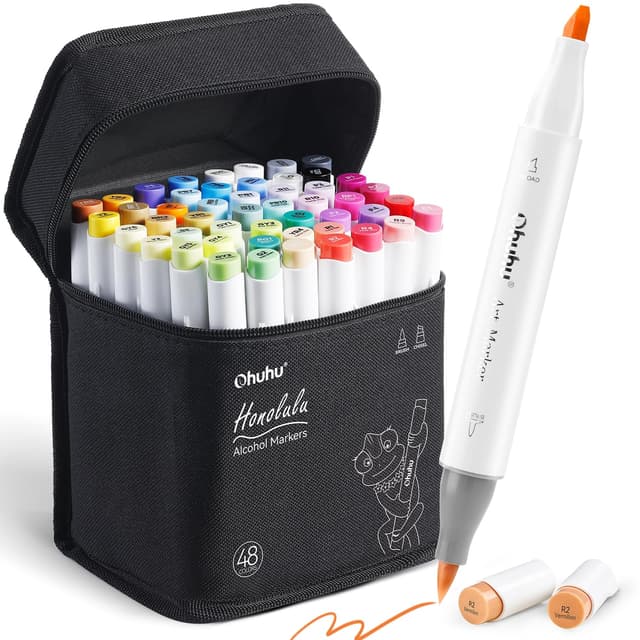 Ohuhu Marker Stifte Set mit 48 Farben 🎨🖌️
