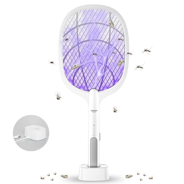 🦟🔋⚡️ DANGZW Elektrische Fliegenklatsche: 4000V 2-in-1 Mückenklatsche mit LED-Licht