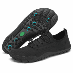 SAGUARO Badeschuhe Damen Herren 🌊 Aquaschuhe Slip On Atmungsaktiv Schnelltrocknend Unisex 39 EU Tiefschwarz