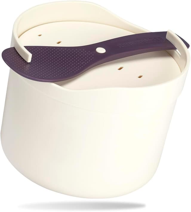 REISHUNGER Mikrowellen Reiskocher (1,7 l) - weiß - Für perfekt gegarten Reis in nur 12 Minuten 🍚