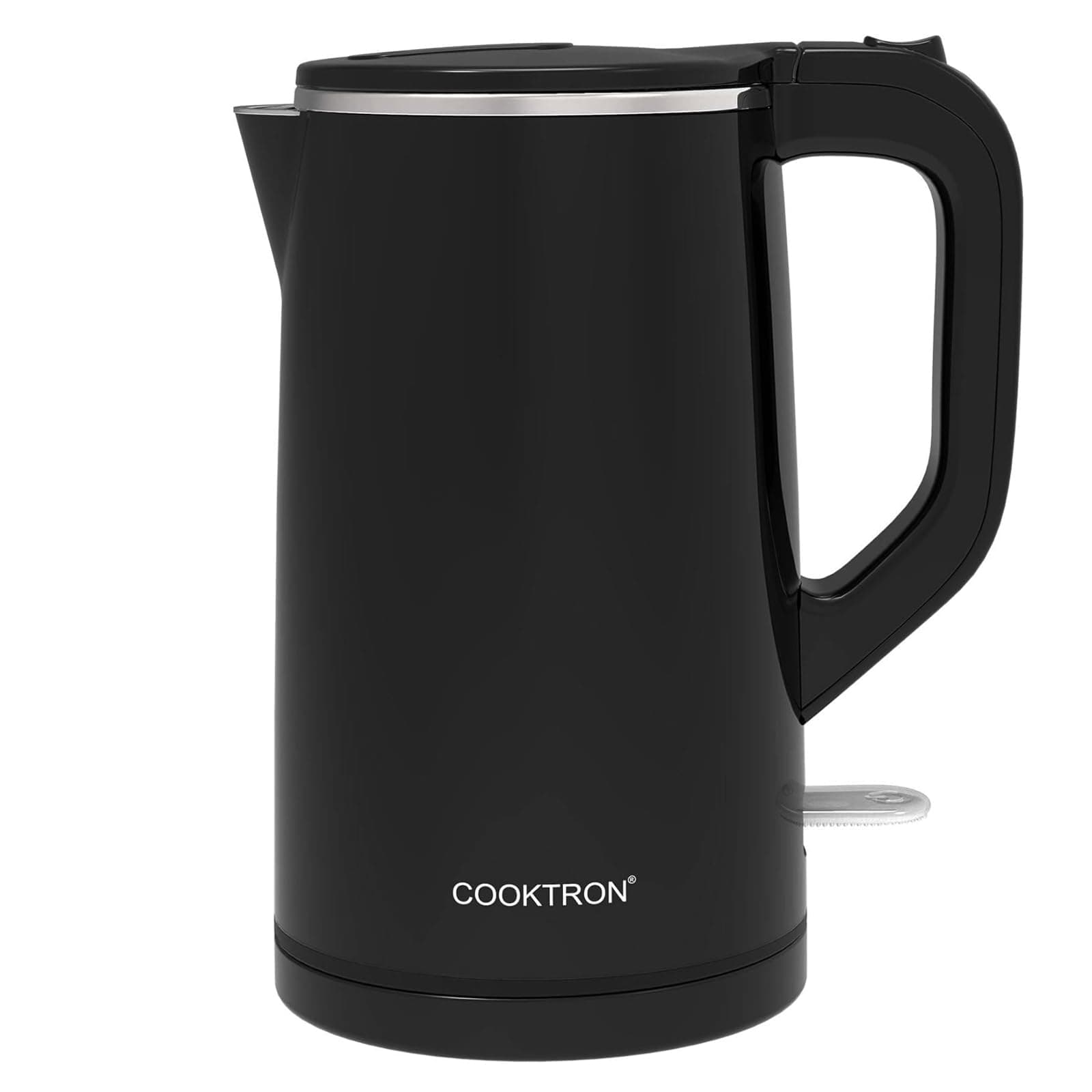 Cooktron Leiser Wasserkocher 1,7L Ultraleise <30dB Schwarz