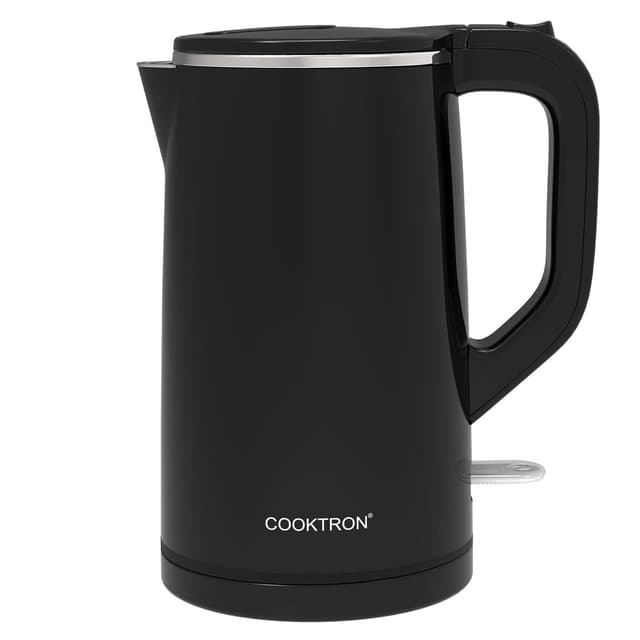 Cooktron Leiser Wasserkocher 1,7L Ultraleise <30dB Schwarz