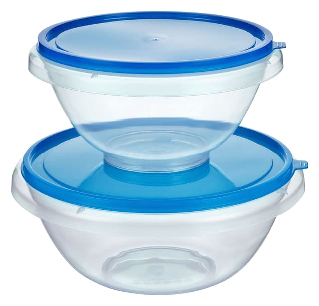 🥗🥣 Kigima Schüssel mit Deckel Set 4,5L-7L Blau - Praktisches und vielseitiges Schüsselset 🥗🥣