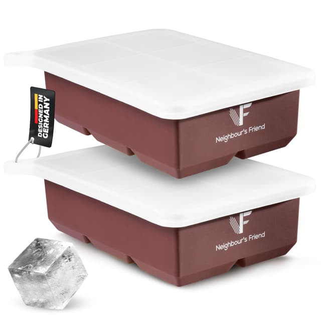 🥃🍹 Neighbour’s Friend Eiswürfelform 2er Pack - XXL Eiswürfel für Whisky, Rum & Cocktails 🍸🥃