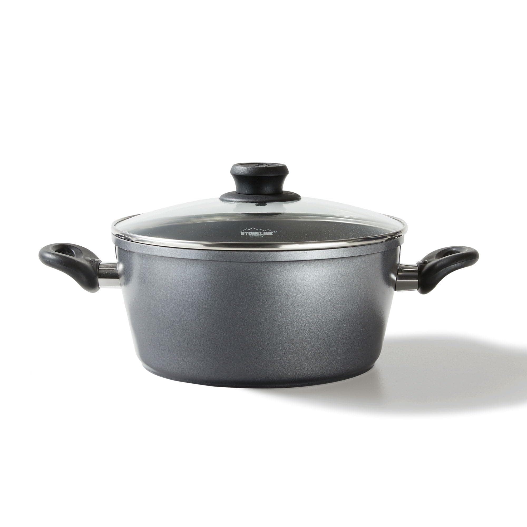 STONELINE XXL Aluguss Kochtopf 28 cm, Großer Topf mit Deckel 7 L, Grau 😍🍳