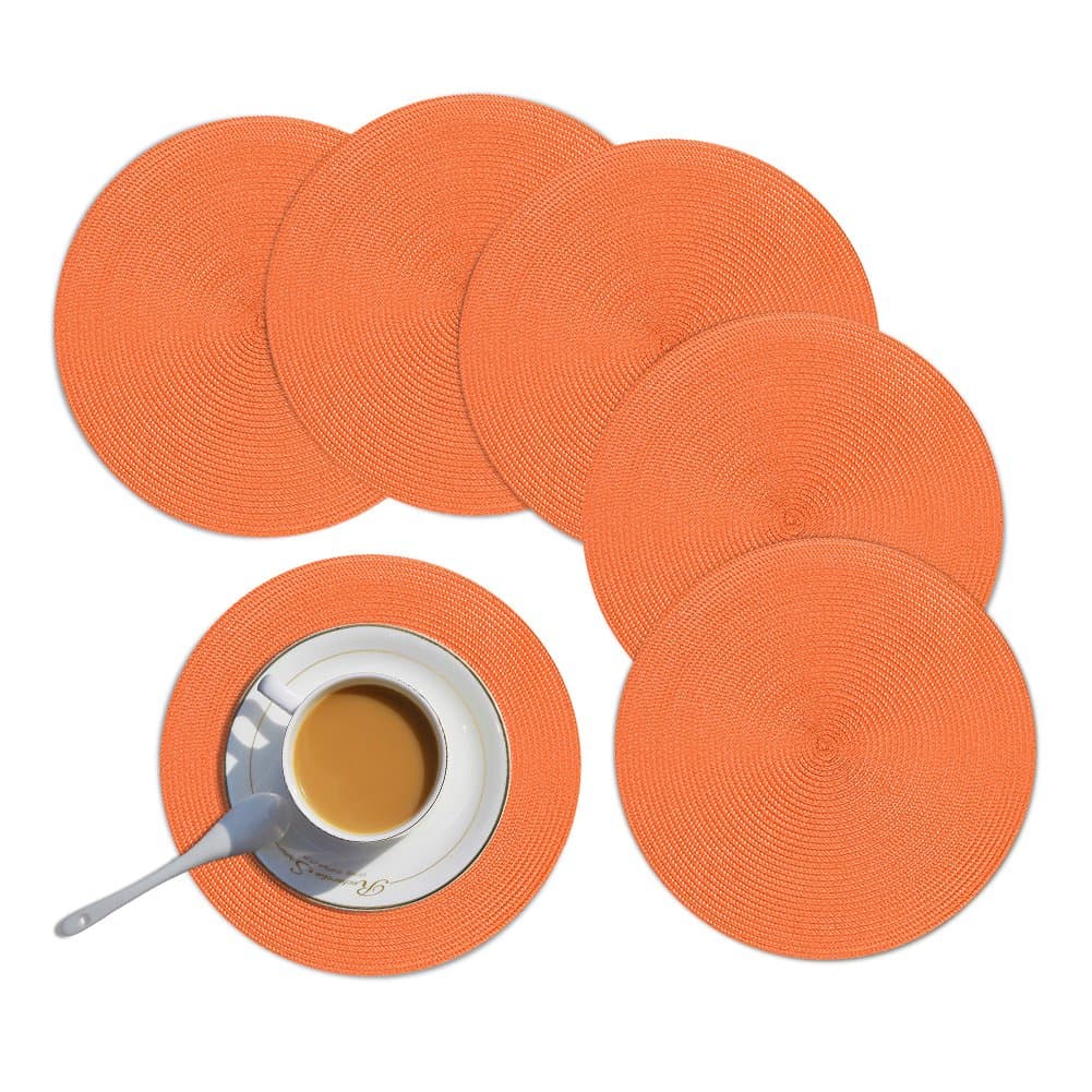 Homcomodar Runde Tischsets Set von 6 🍽️🧡