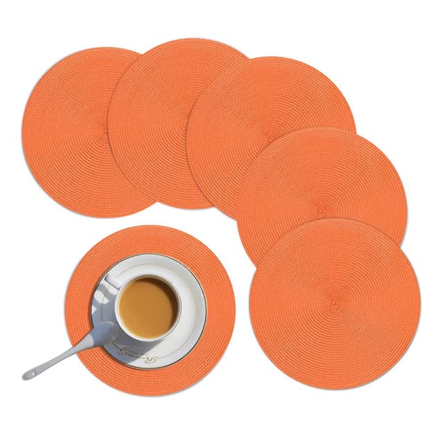 Homcomodar Runde Tischsets Set von 6 🍽️🧡