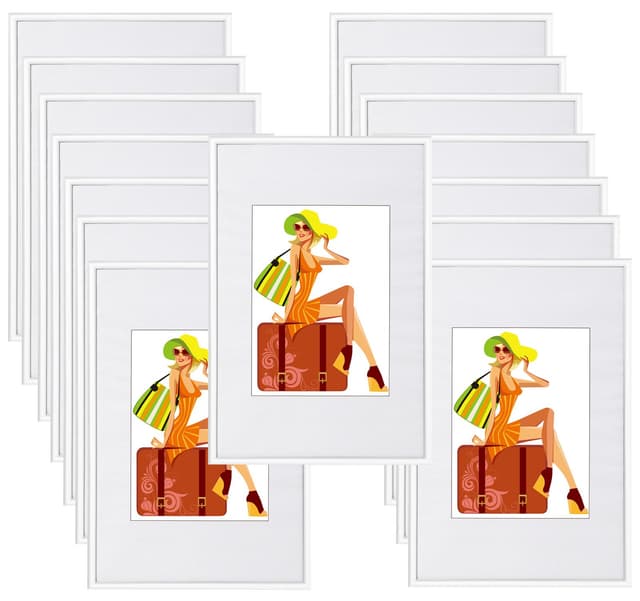 🖼️🌟 WOLTU Bilderrahmen 10x15 cm 15er Set - Fotorahmen aus Kunststoff