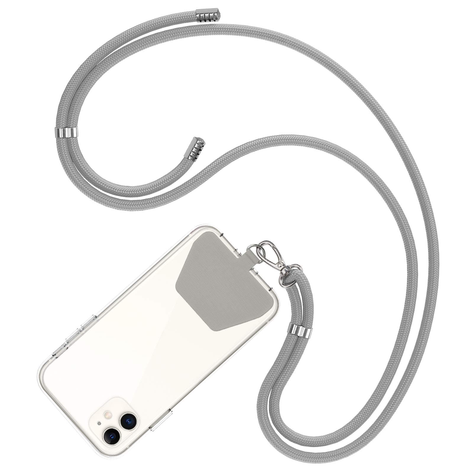📱🔗 COCASES Handyband Universal zum Umhängen - Graues Handyband aus Nylon