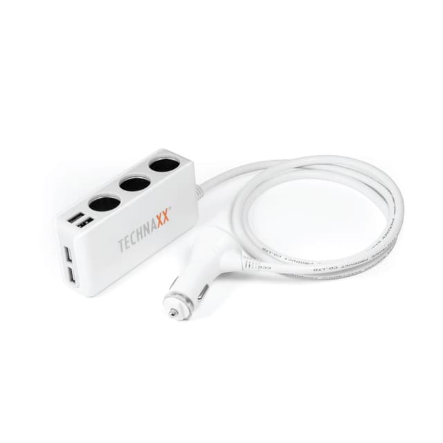 🔌📱 Technaxx Autoladegerät Halterung TE11 mit 4-Port USB-Anschlüssen und 3-fach Kfz-Verteiler 🚗🔋