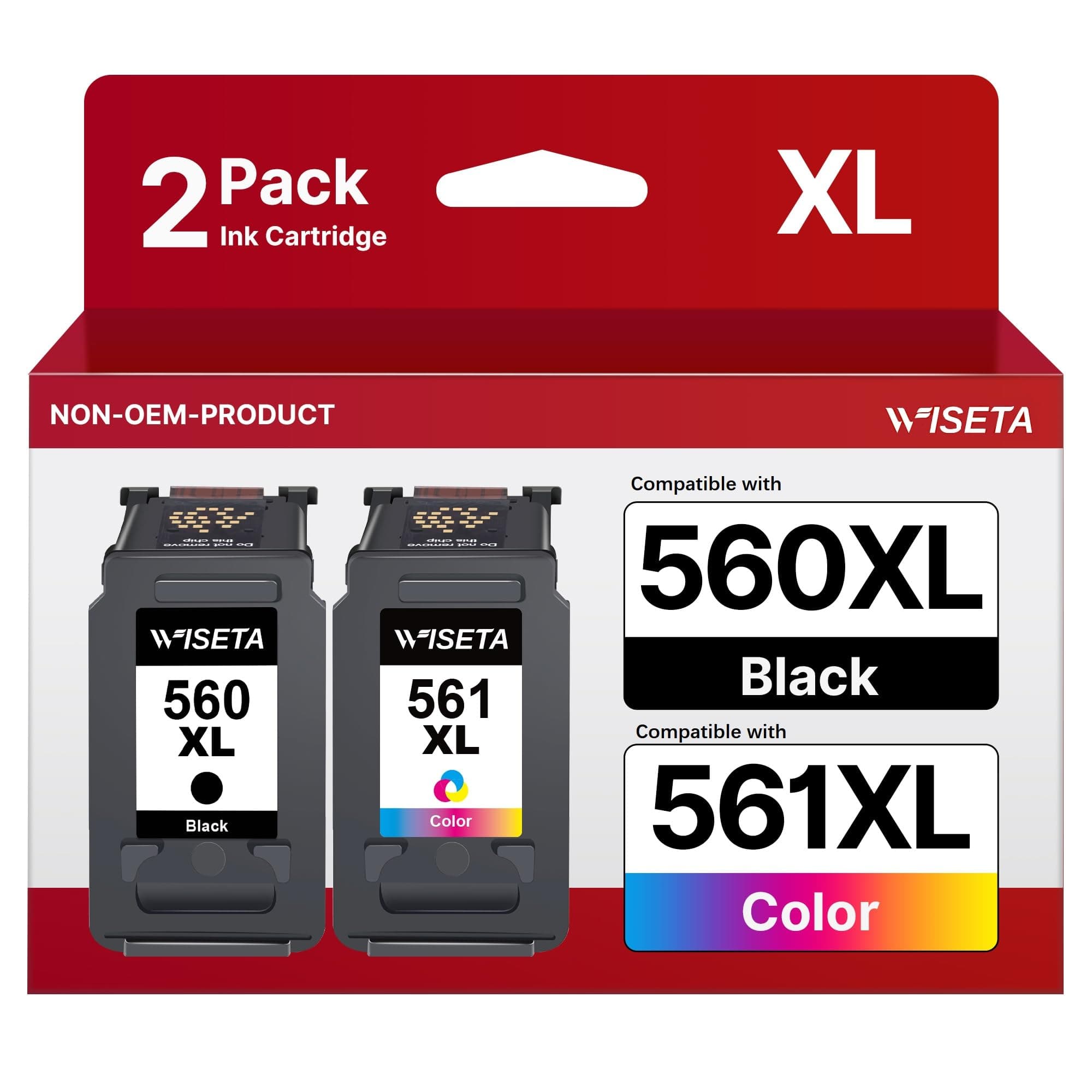 🖨️ WISETA PG-560XL CL-561XL Patronen für Canon 560 561 Druckerpatronen Multipack