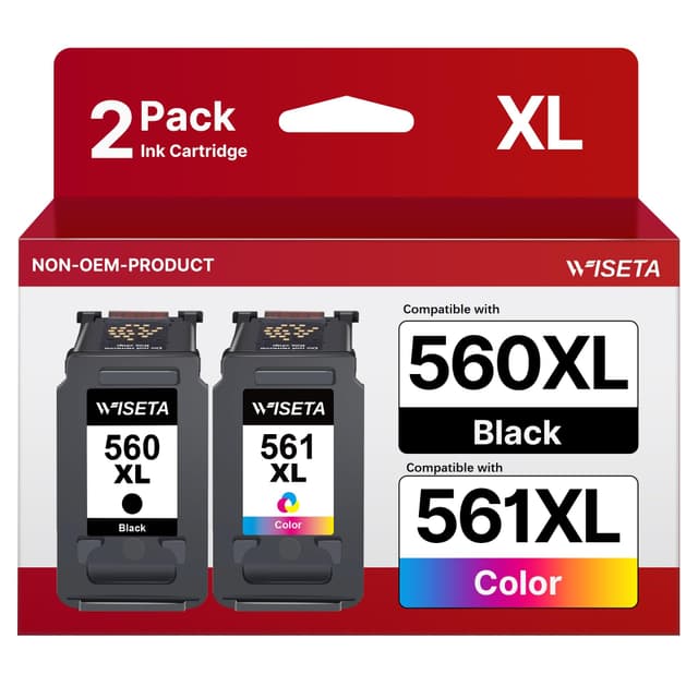 🖨️ WISETA PG-560XL CL-561XL Patronen für Canon 560 561 Druckerpatronen Multipack